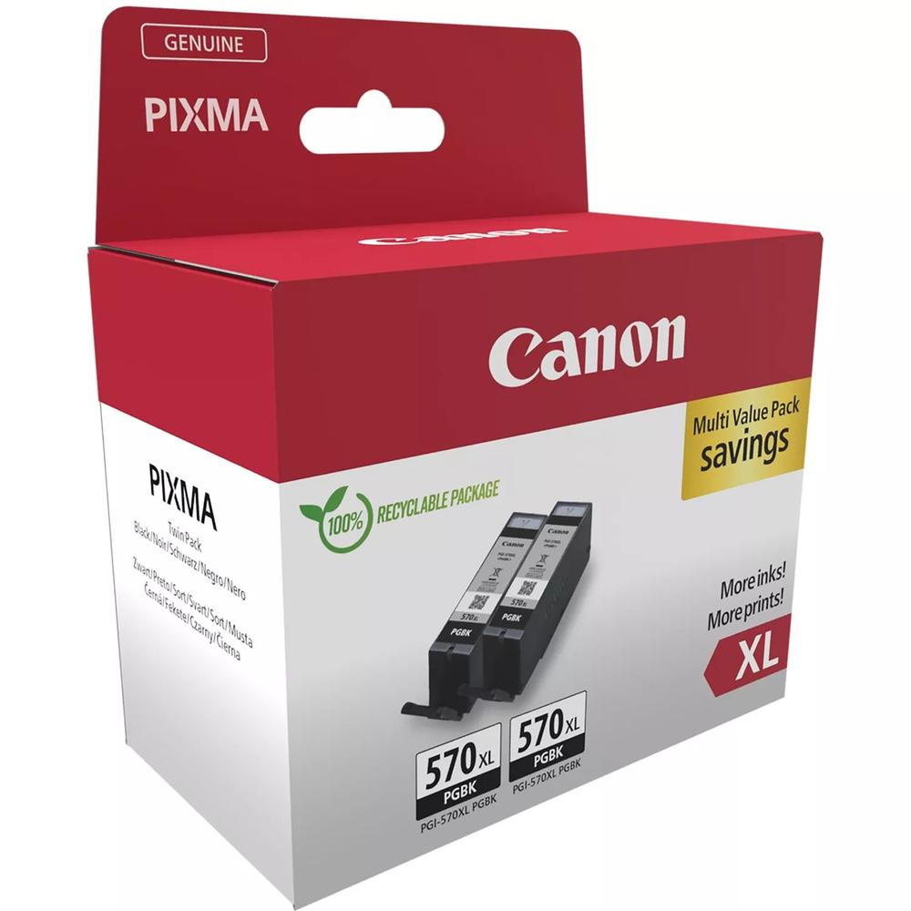 Pack cartucho tinta canon pgi - 570xl negro 2 uds