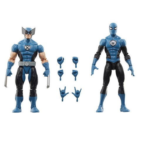 Pack 2 figuras hasbro marvel legends series los 4 fantasticos wolverine & spider - man