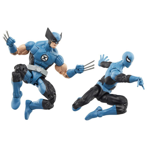 Pack 2 figuras hasbro marvel legends series los 4 fantasticos wolverine & spider - man