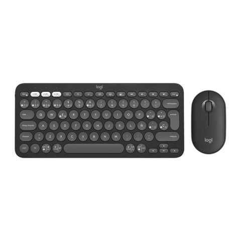 Teclado + mouse logitech pebble 2 combo inalambrico negro