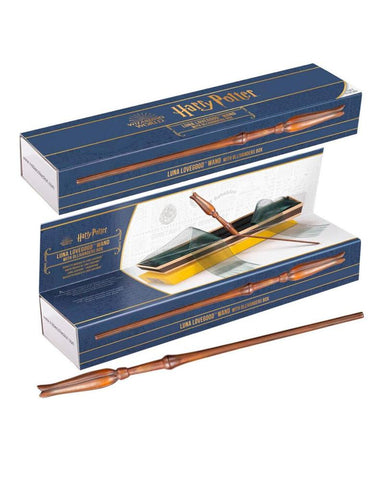 Replica the noble collection harry potter varita de luna lovegood en caja de olivander