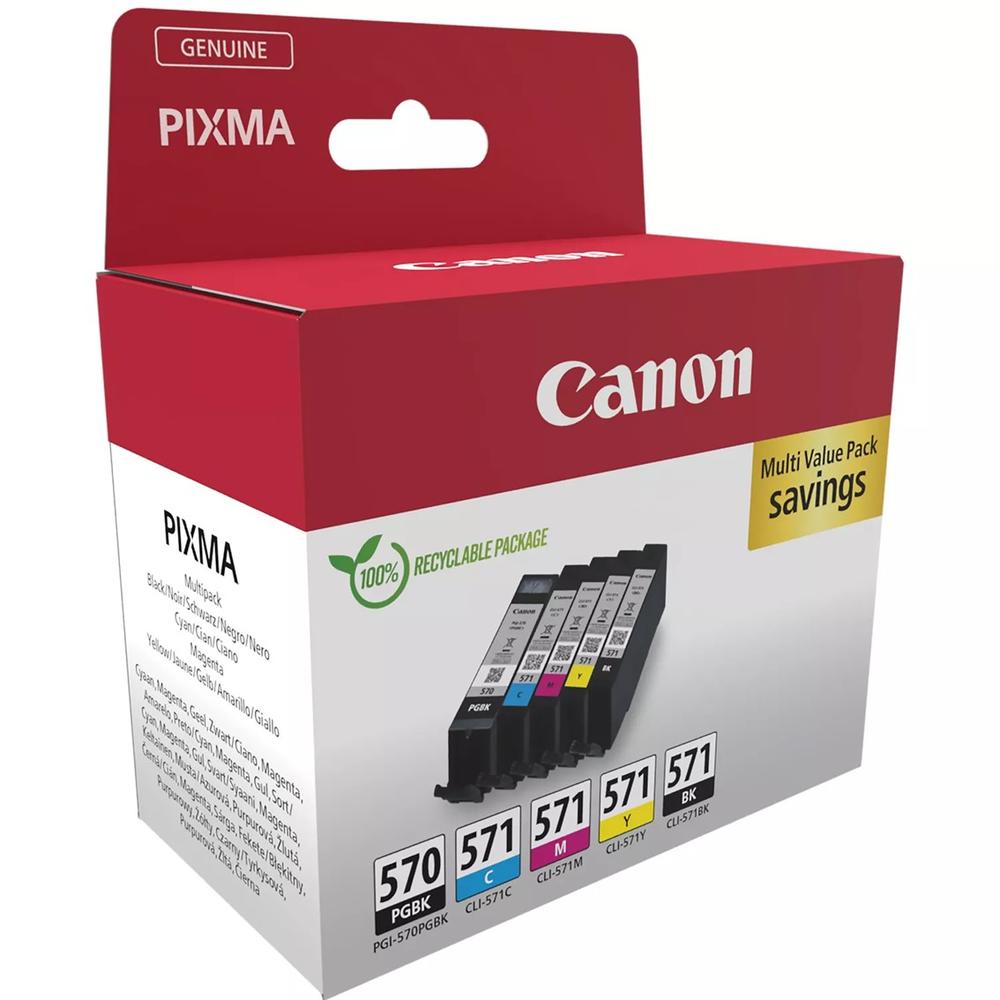 Multipack canon pgi - 570 + cli - 571 pgbk -  bk -  c -  m -  y