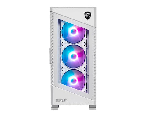 Caja ordenador gaming msi mpg velox 100r atx 4 x 120mm 2 x usb 3.2 1 x usb tipo c argb blanca