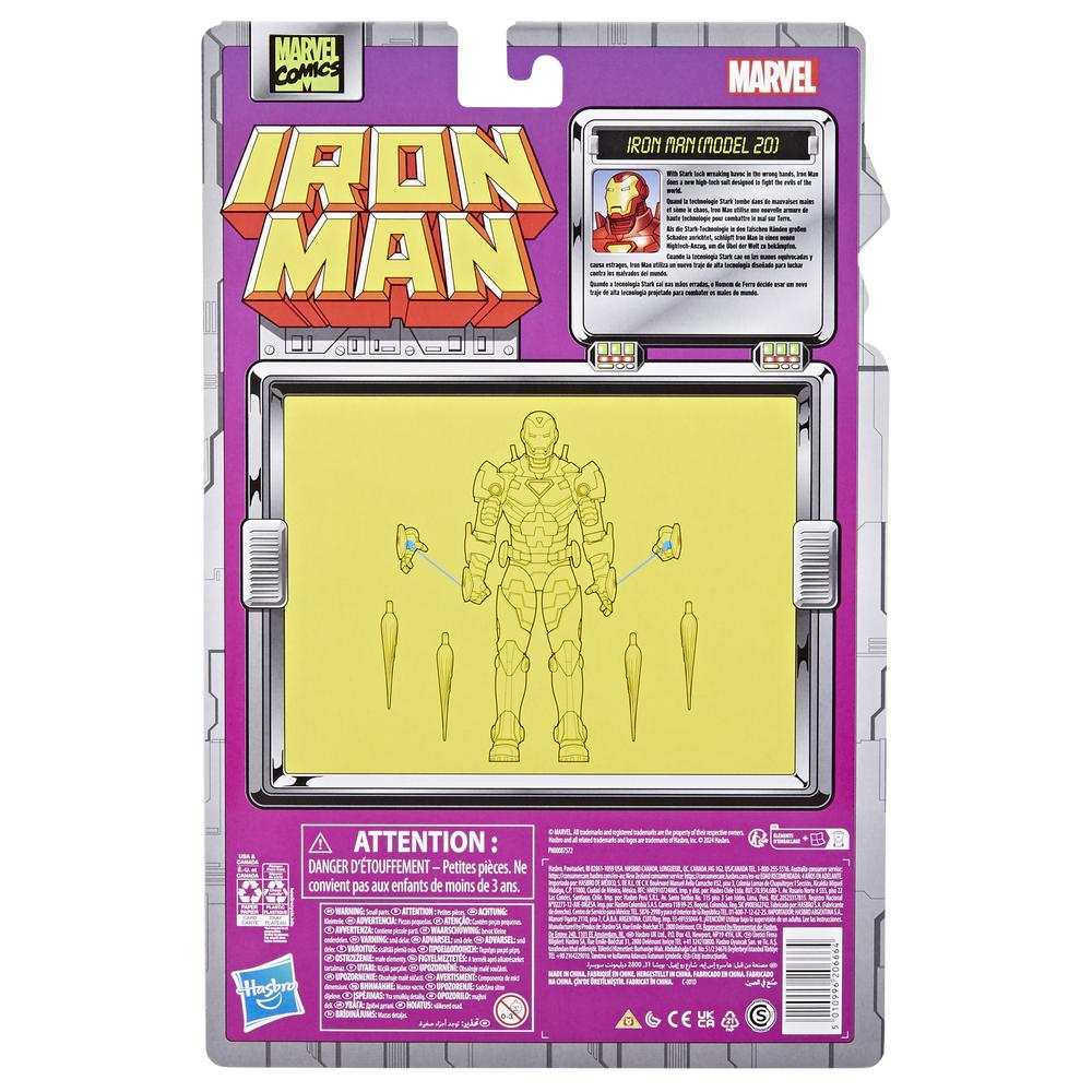 Figura hasbro marvel legends series iron man (model 20)