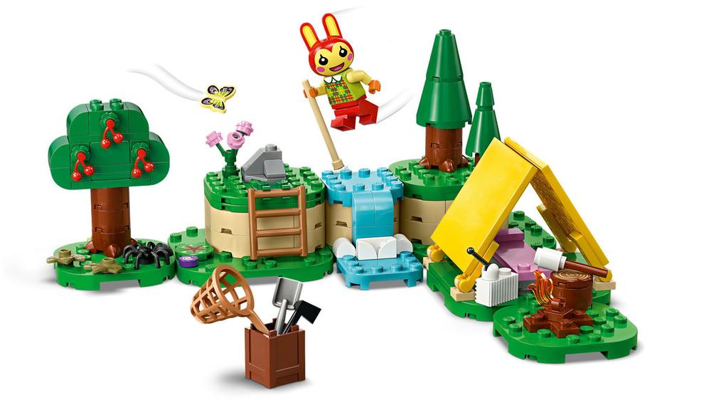 Lego animal crossing actividads al aire libre con coni