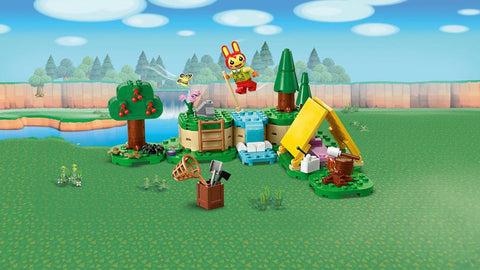 Lego animal crossing actividads al aire libre con coni