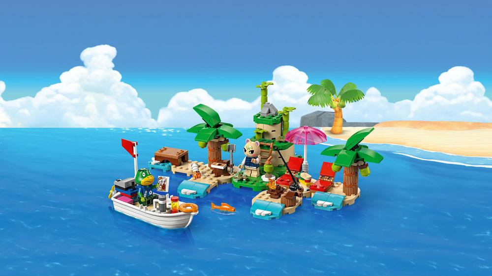 Lego animal crossing paseo en barca con el capitán
