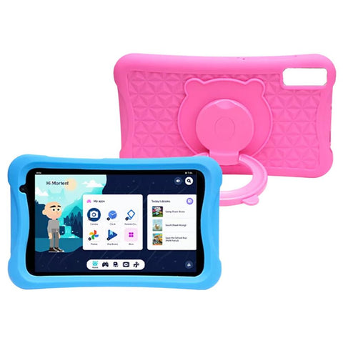 Tablet denver 8pulgadas tio - 80105kbluepink - 64gb rom - 4gb ram - wifi - bluetooth - android 13 + fundas azul y rosa