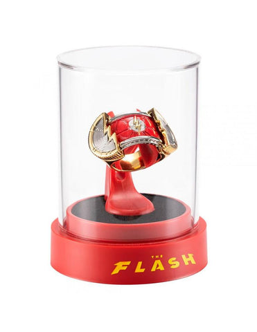 Réplica anillo y exhibidor the noble collection dc comics the flash