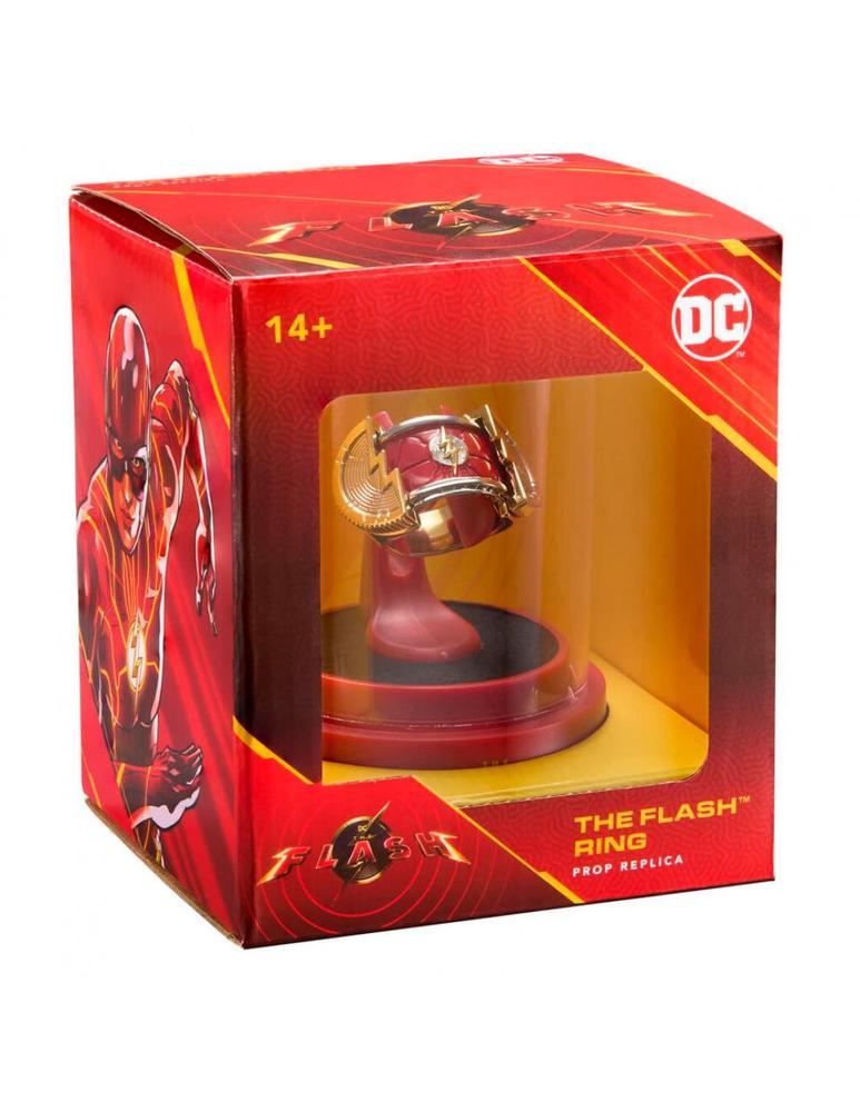 Réplica anillo y exhibidor the noble collection dc comics the flash