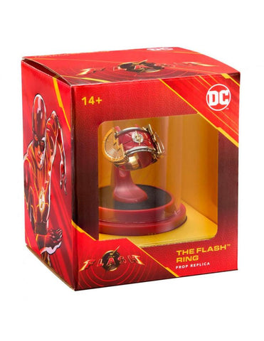 Réplica anillo y exhibidor the noble collection dc comics the flash