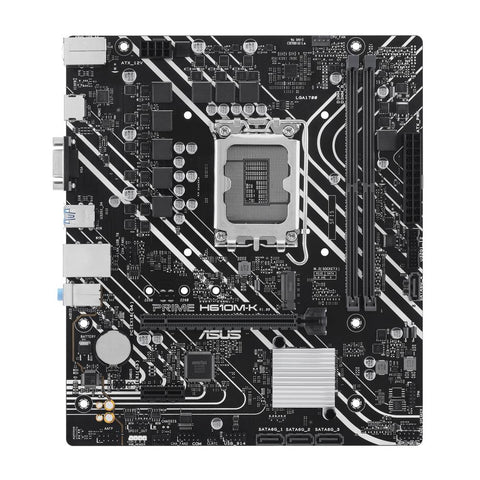 Placa base asus intel prime h610m - k socket 1700 ddr5 x2 max 96gb 4800mhz d - sub hdmi matx