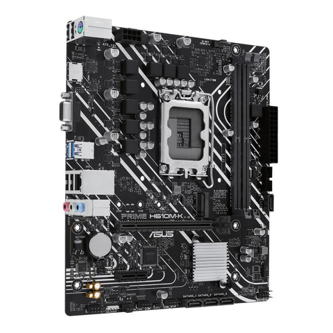 Placa base asus intel prime h610m - k socket 1700 ddr5 x2 max 96gb 4800mhz d - sub hdmi matx