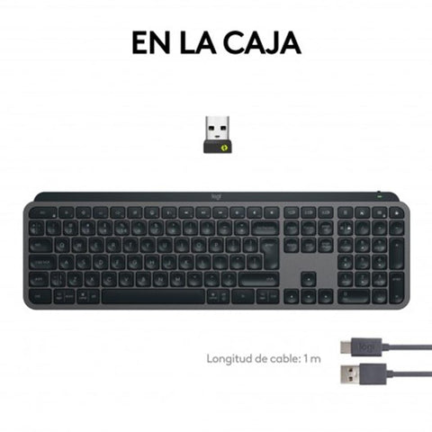 Teclado logitech mx keys s inalambrico grafito