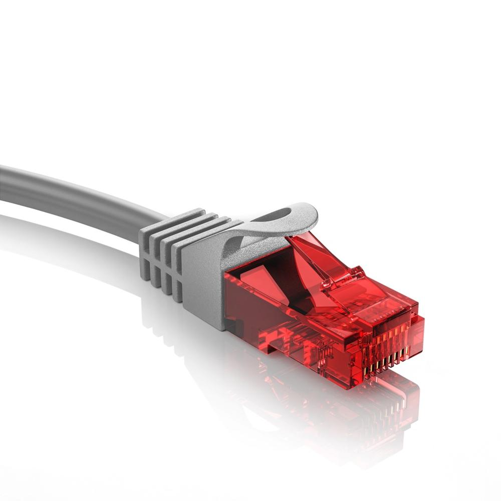 Cable red ewent latiguillo rj45 utp cat6 20m gris