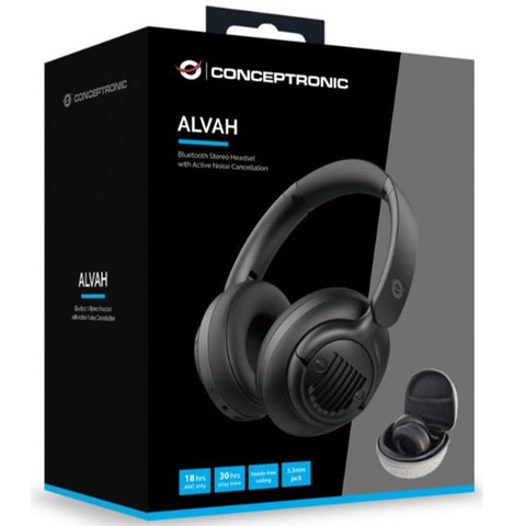 Auriculares conceptronic alvah02b inalambrico negro