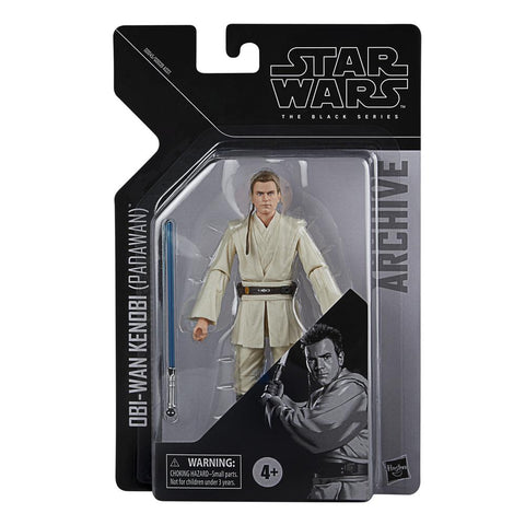 Figura hasbro star wars the black series archive obi - wan kenobi (padawan)