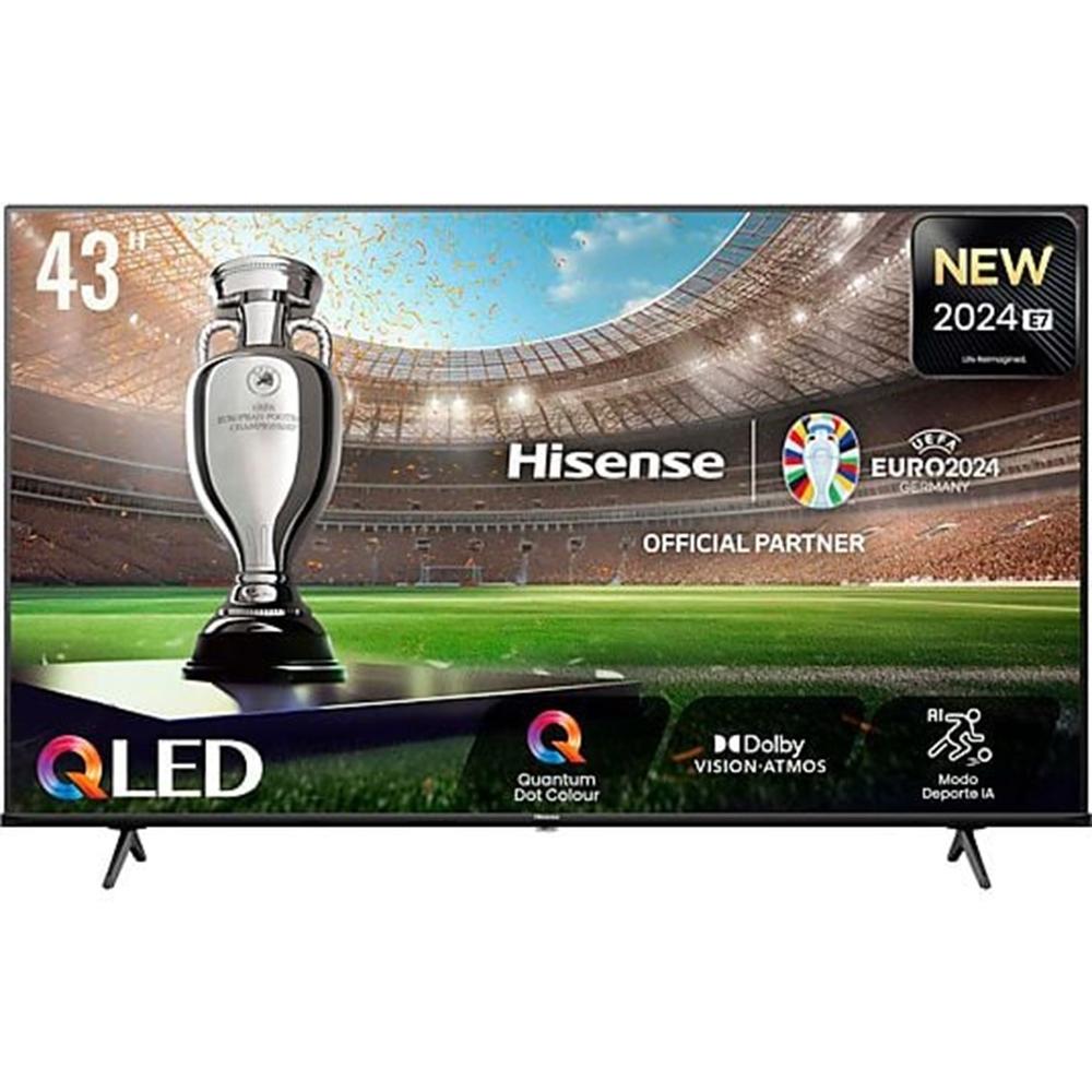 Tv hisense 43pulgadas qled 4k uhd -  43e7nq -  smart tv