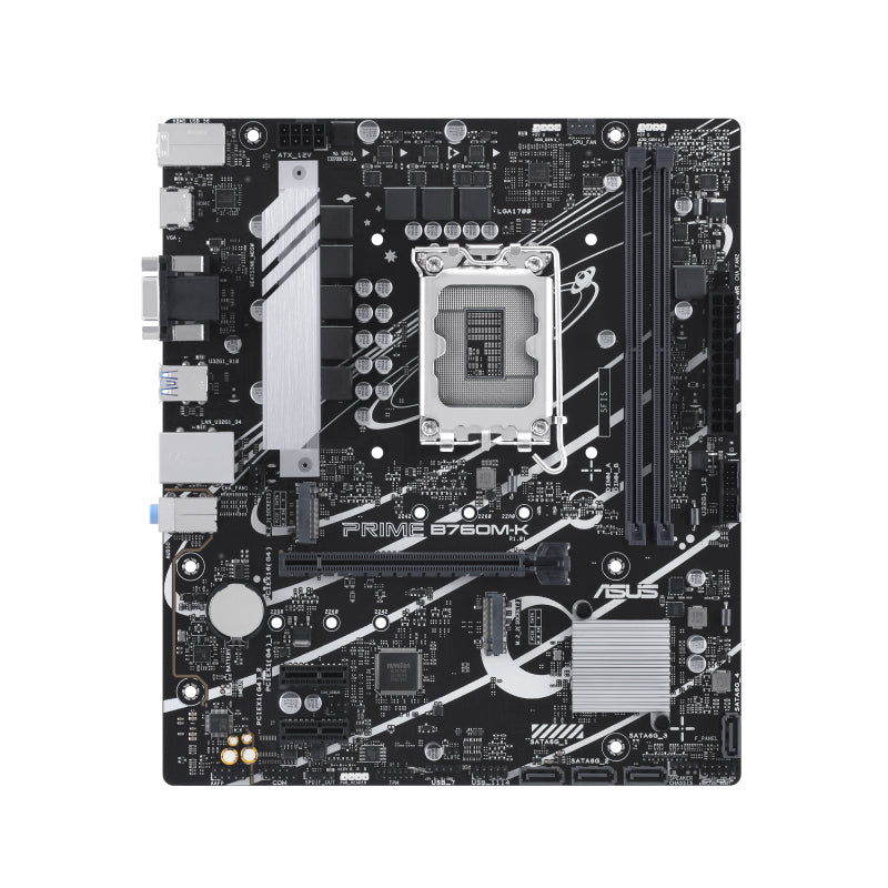 Placa base asus intel prime b760m - k socket 1700 ddr5 x2 max 96gb hdmi d - sub matx