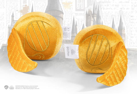 Peluche the noble collection harry potter escudo hogwarts y snitch dorada