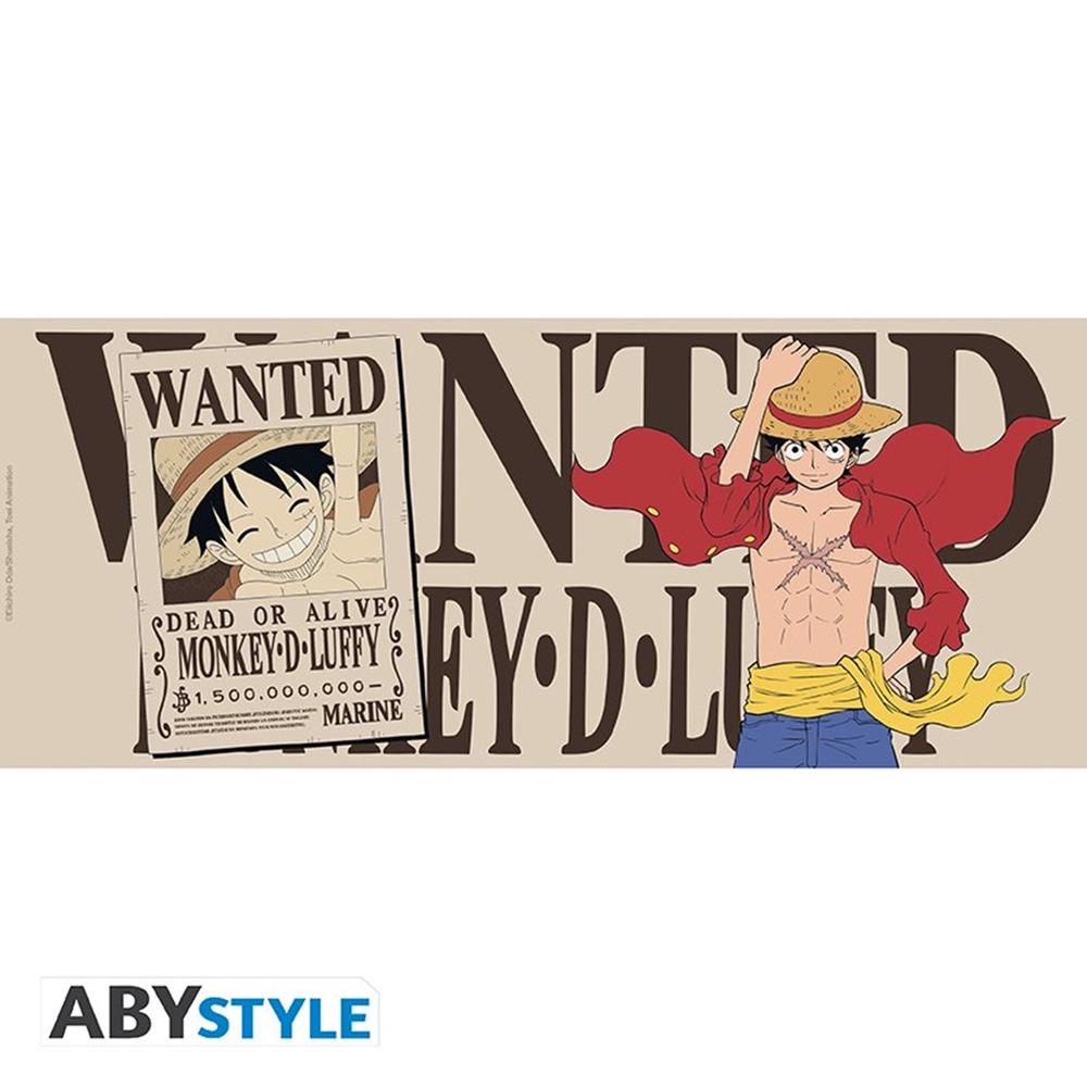 Taza abystyle one piece luffy & wanted