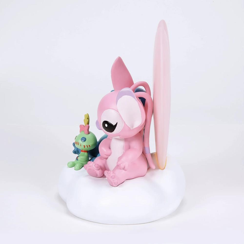 Figura iluminada enesco disney stitch y angel