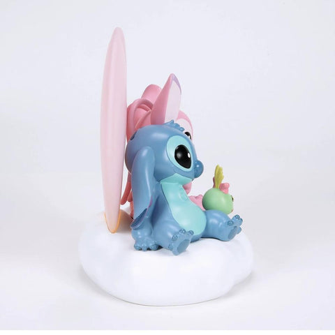 Figura iluminada enesco disney stitch y angel