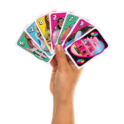 Juego de cartas uno barbie