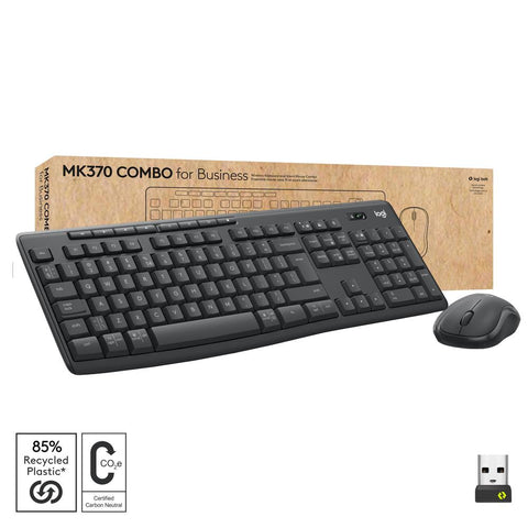 Teclado + mouse logitech mk370 combo for business wireles ingles (ee.uu)