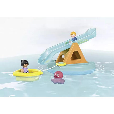 Playmobil junior aqua: isla de baño con tobogán