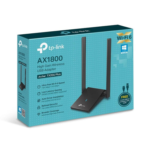 Adaptador usb inalambrico tp - link archer tx20u plus ax1800 2 antenas