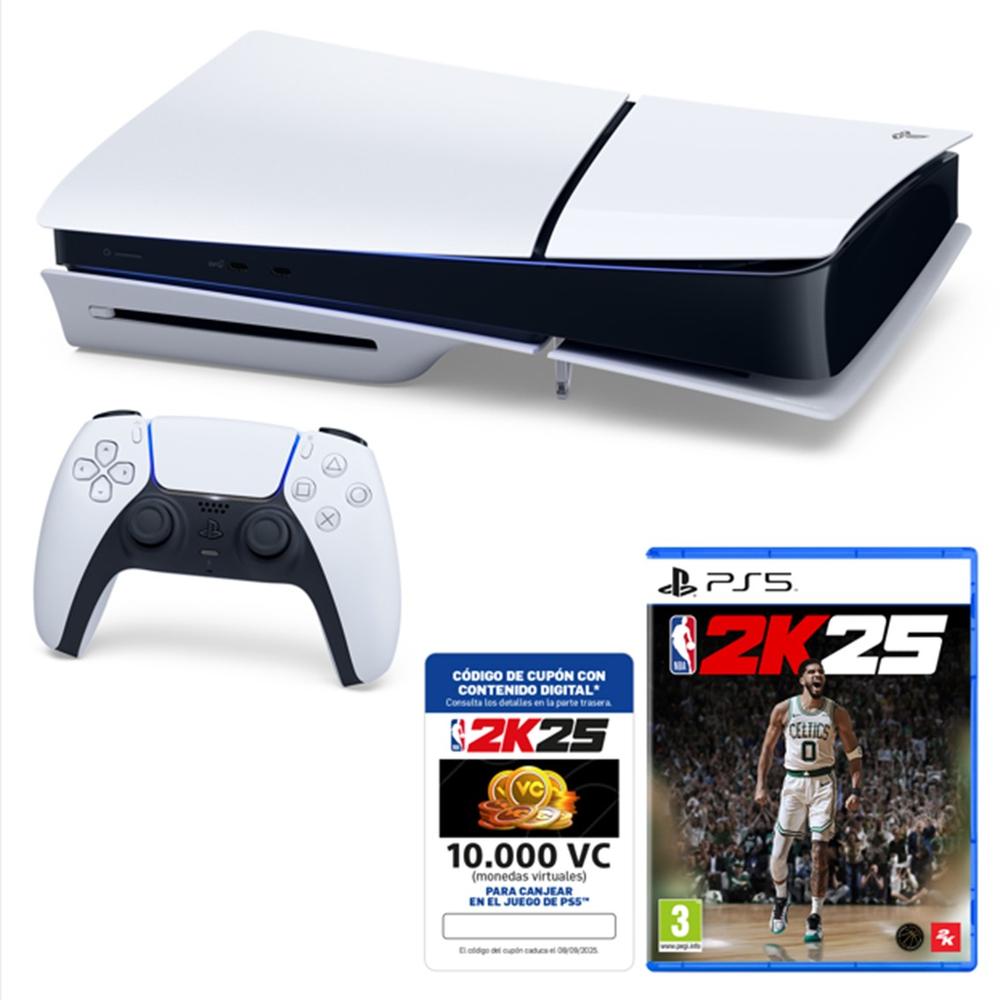 Consola ps5 sony playstation 5 standard 1tb chasis d con lector + nba 2k25