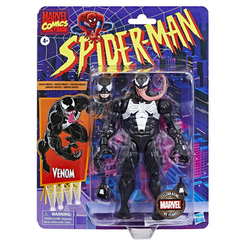 Figura hasbro marvel comics 85 years retro spider - man venom