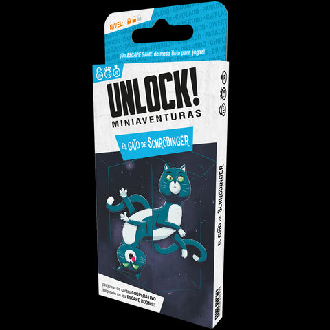 Juego de mesa unlock! miniaventuras el gato de schrodinger