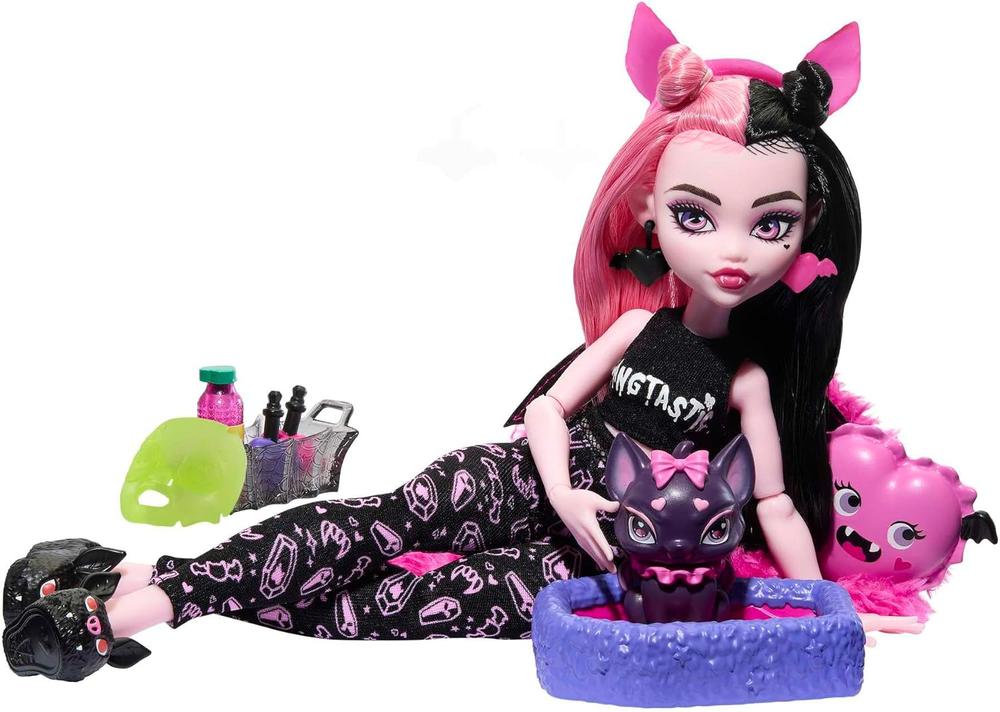 Muñeca mattel monster high fiesta de pijamas y mascotas