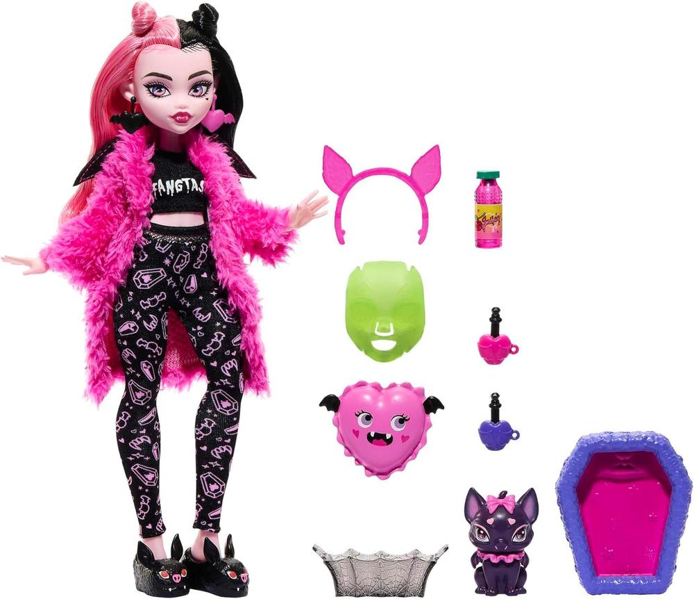 Muñeca mattel monster high fiesta de pijamas y mascotas