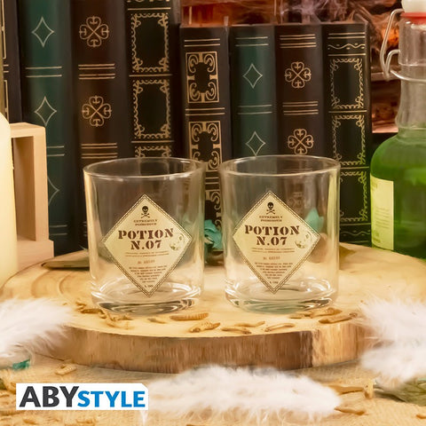 Set de botellas y vasos harry potter poción