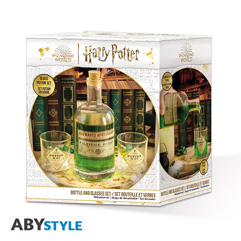 Set de botellas y vasos harry potter poción