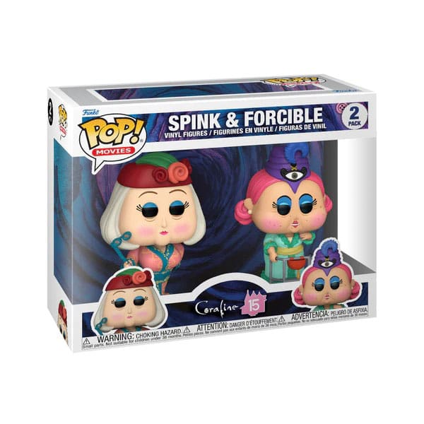 Pack de 2 funko pops coraline 15 aniversario spink & forcible