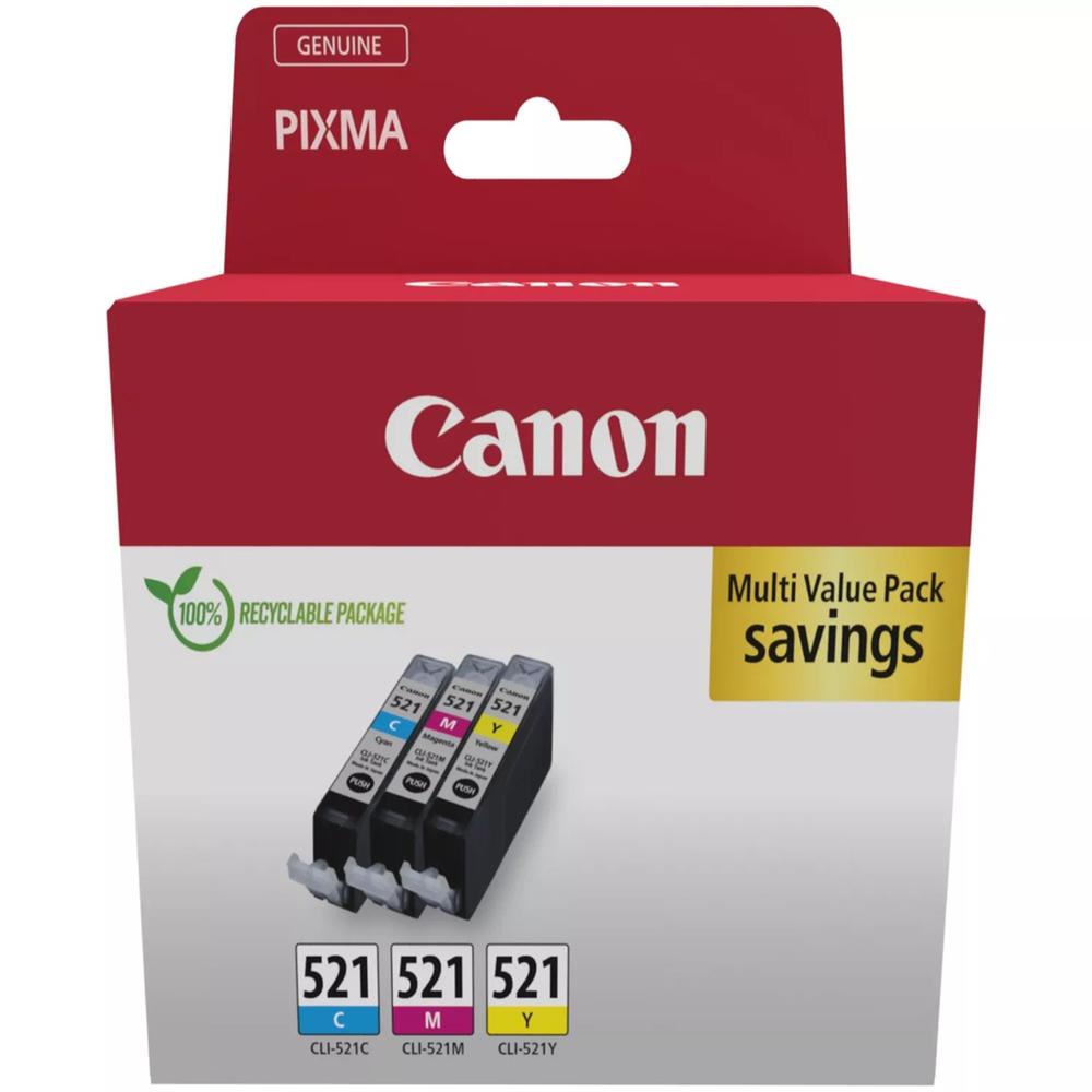 Multipack canon cli 521 pixma 3600 -  4600 -  4700 -  mp540 -  550 -  560 -  620 -  630 -  640 -  980 -  mx860 -  870 blister