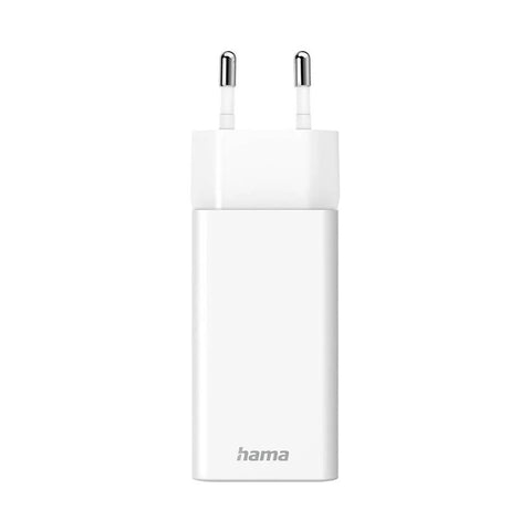 Cargador pared hama gan 65w 1 x usb tipo c 1 x usb tipo a blanco