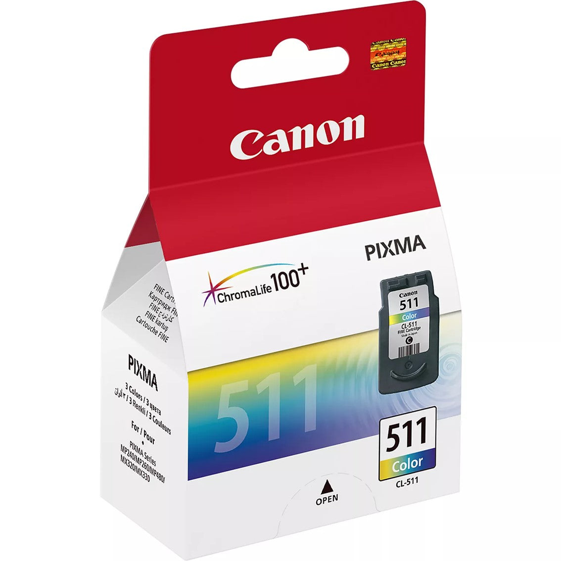 Cartucho tinta canon cl 511 tricolor 9ml mp240 -  250 -  260 -  270 mp 480 -  490 mx 320 -  330