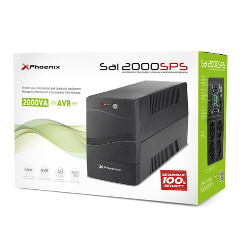 Sai ups phoenix ph2000sps2 2000va - 1200w estabilizador de tension funcion de arranque en frio