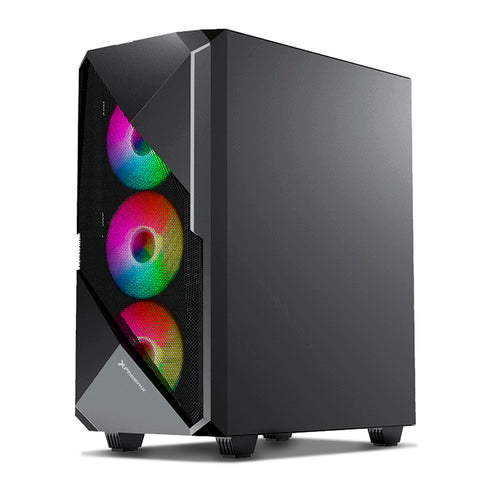 Caja torre gaming phoenix evolve cristal templado usb 3.0 filtros antipolvo incluye ventilador argb trasero