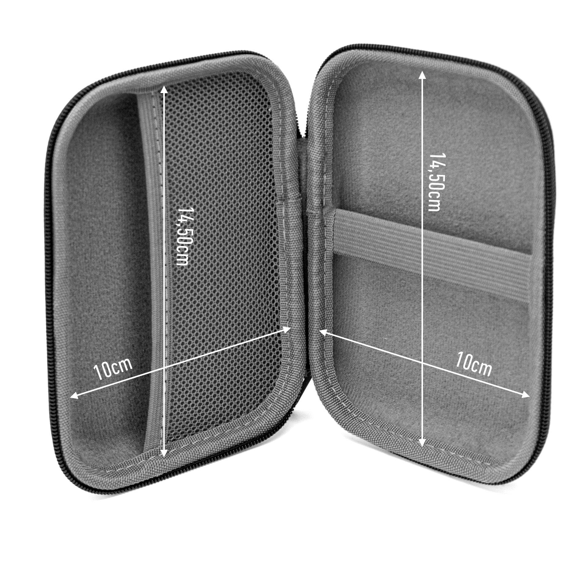 Phoenix technologies  funda para disco duro externo 2.5 rígida estuche de viaje acolchado para hdd portátiles pasaporte impermeable color negro