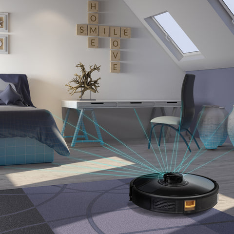 Robot aspirador laserbot360 con mapeo y navegación inteligente