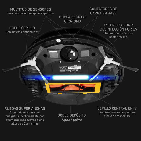 Robot aspirador laserbot360 con mapeo y navegación inteligente