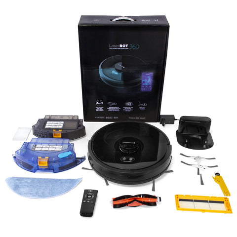 Robot aspirador laserbot360 con mapeo y navegación inteligente