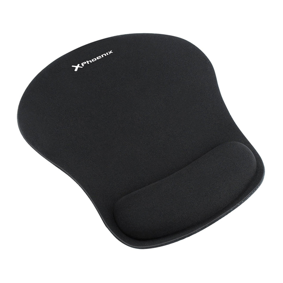 Alfombrilla phoenix phmousepadwrist para mouse raton con resposamuñecas  silicona suave antideslizante especial para oficina negro