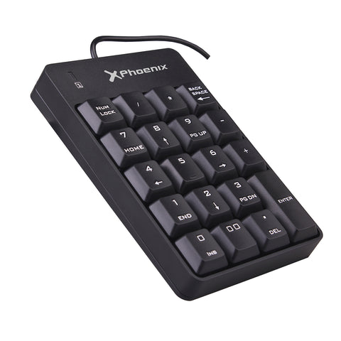 Teclado numerico con cable usb negro